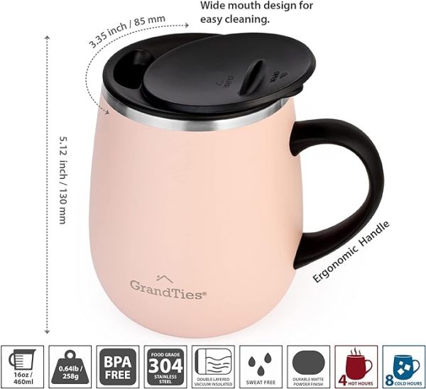 Insulated Coffee Mug with Handle
